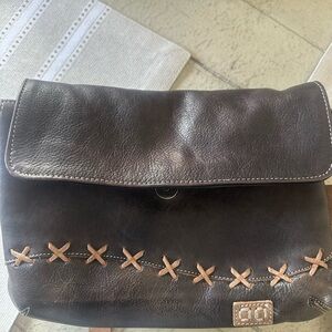 Bed Stu Dark Brown Leather Crossbody Bag